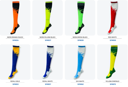 Soccer Socks Flame range set of 14