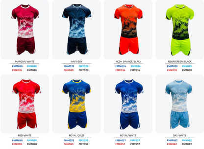 The Morocco Sublimated Range Football Kit 14pce