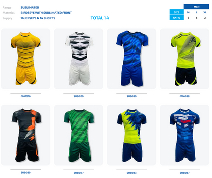 Sublimated Football Kit 14pce